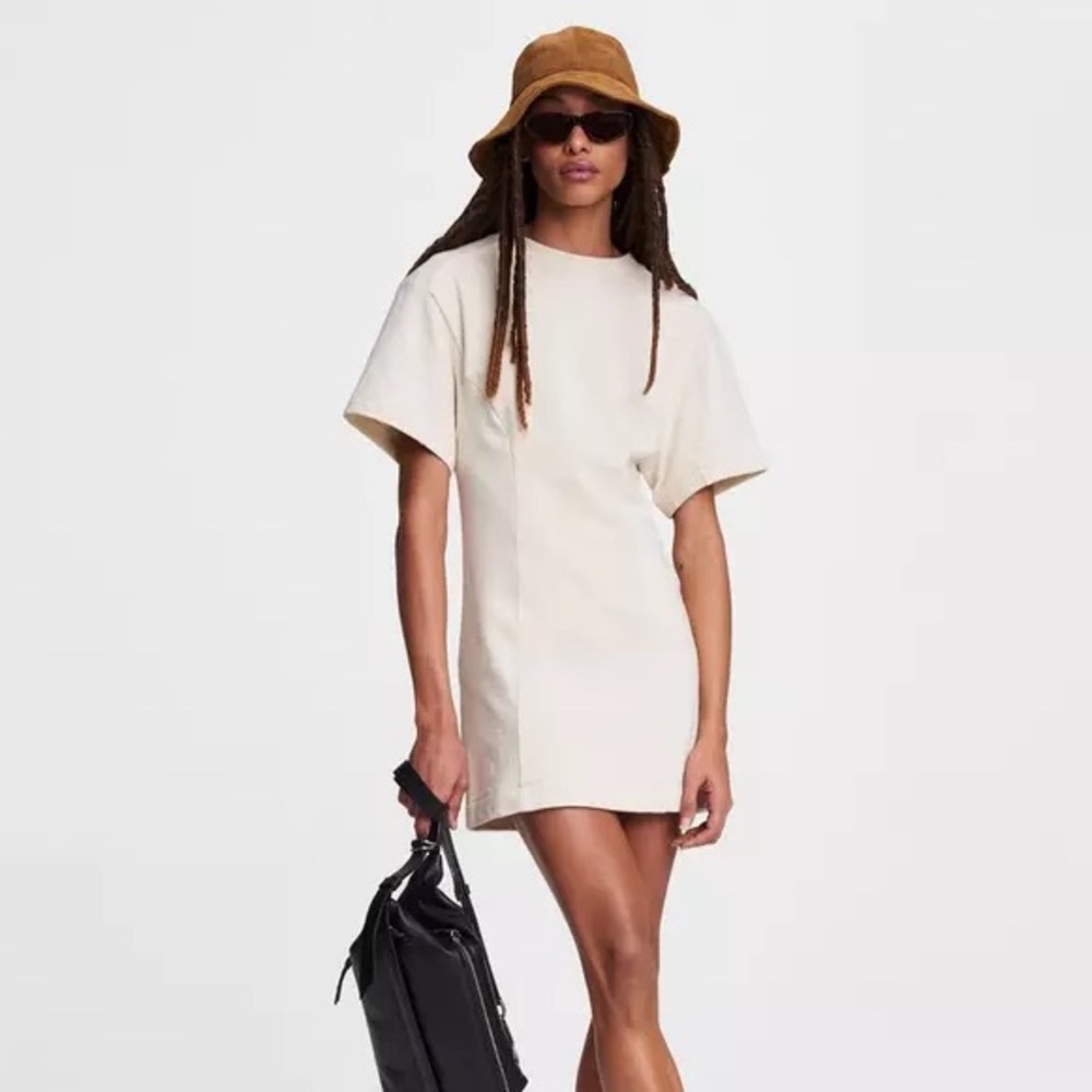 Rag & Bone Lilith mini t-shirt dress in cream